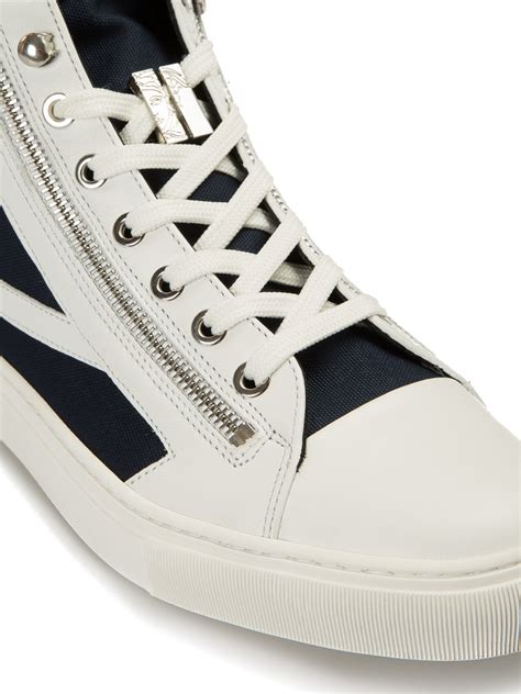 versace collection trainers mens|Versace zipped high top sneakers.